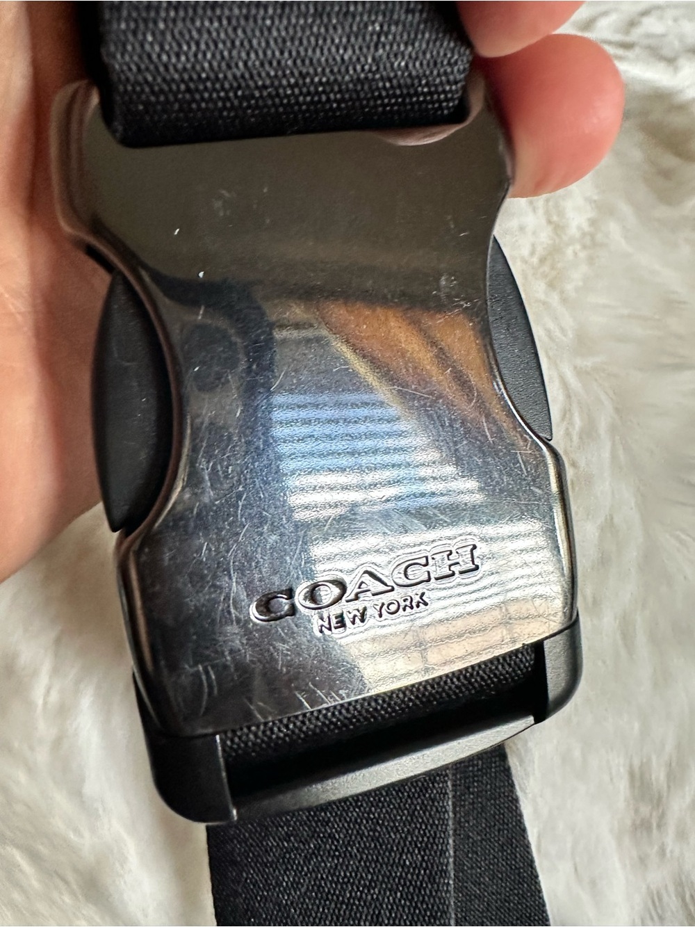 Coach Black Signature Monogram Crossbody Pouch - Picture 4 of 7